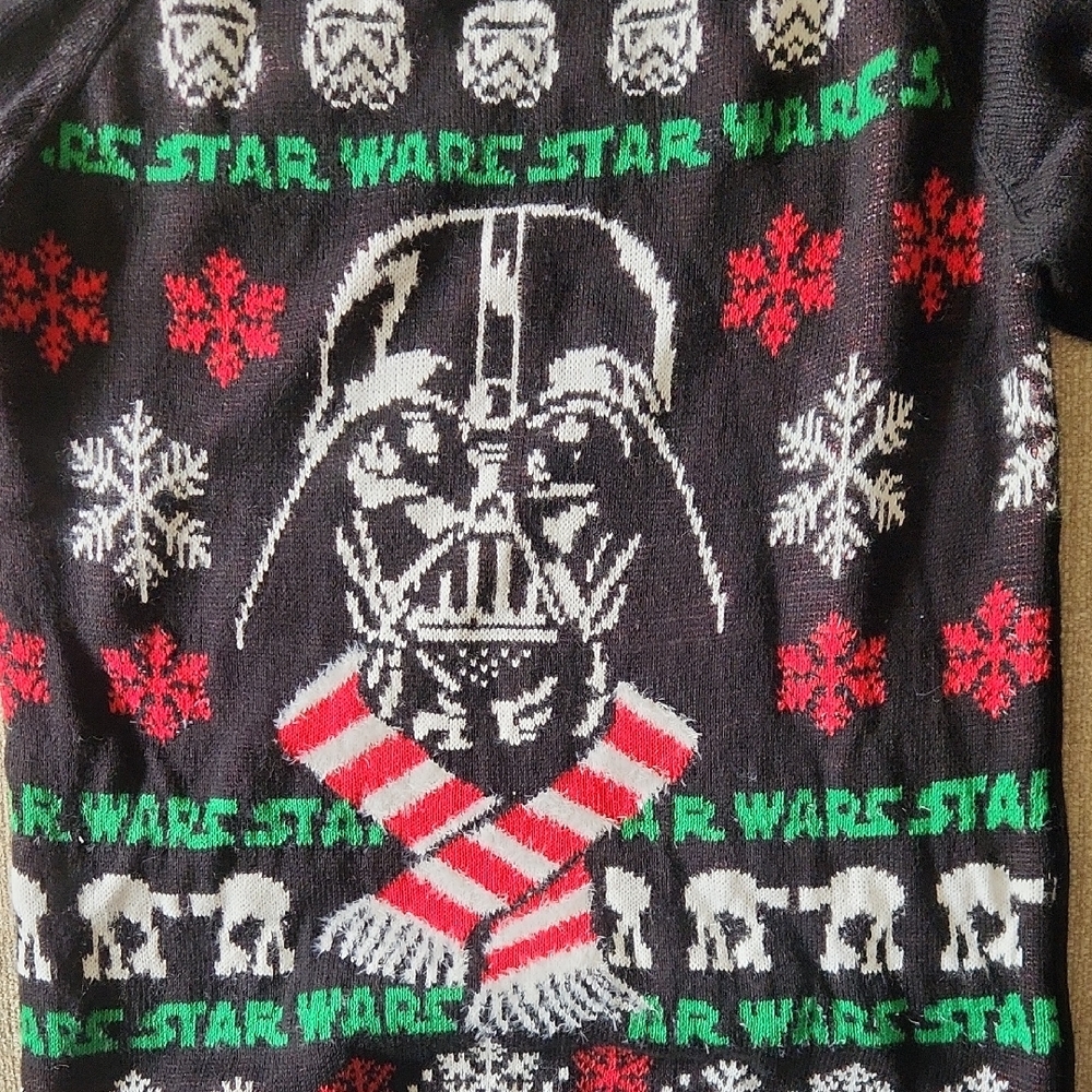 Star Wars Black Darth Vader Christmas Holiday Sweater - Picture 4 of 5